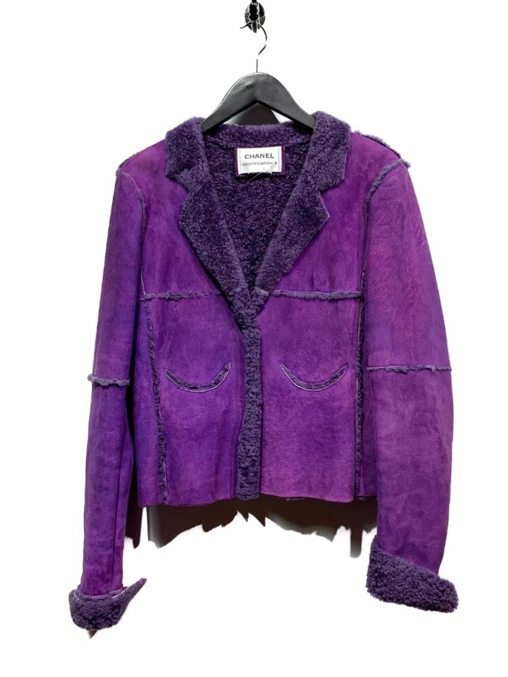 Chanel FW00 Vintage Purple Shearling Coat